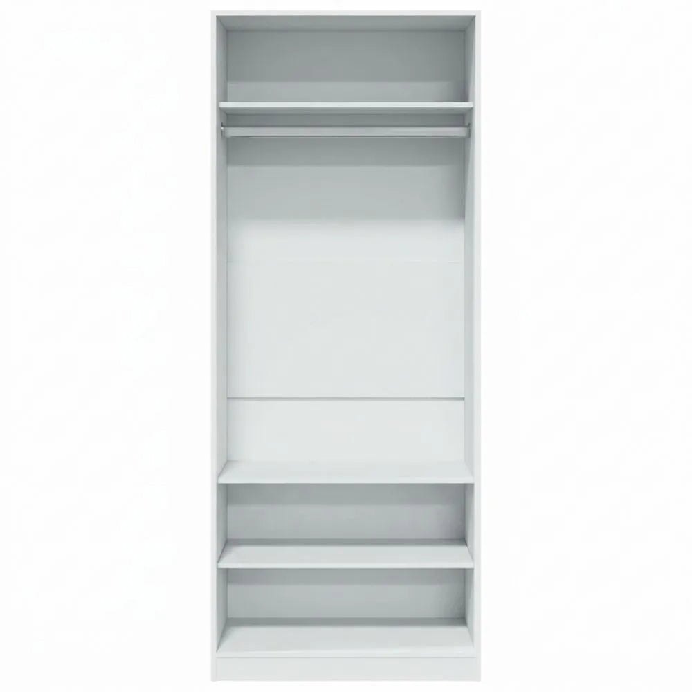 Vielseitiger Schrank mit Stauraum, offenes Design, weiß