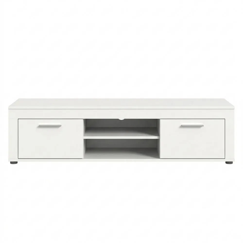 TV-Schrank in Weiß mit Stauraum, 160x37x40 cm