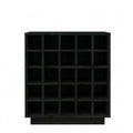 Eleganter Massivholz-Weinschrank in Schwarz, 55,5 x 34 x 61 cm