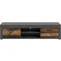 Elegantes TV-Board im Industrial-Design mit Old Wood Front, 160 cm