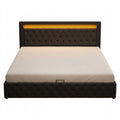 Polsterbett 180x200 cm mit Stauraum und LED